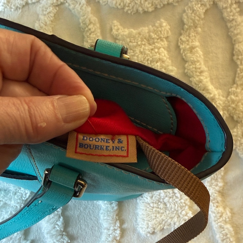 Dooney & Bourke Turquoise Leather Tote - Picture 4 of 16